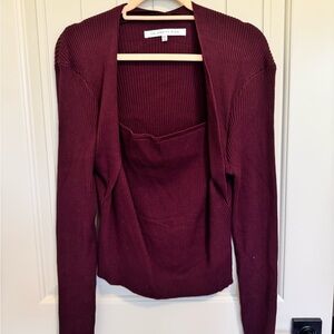 Celebrity Pink Burgundy Cardigan